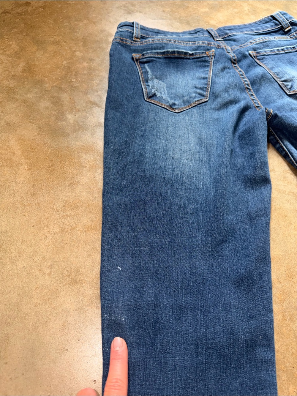 KanCan Dark Blue Ankle Crop Distressed Raw Hem Jeans - Size 26 Size 5 - Picture 15 of 15